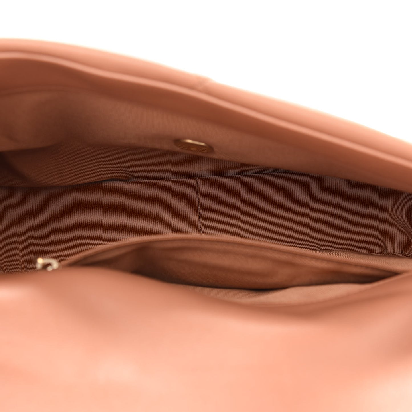 Lambskin Quilted Large Chanel 19 Flap Brown