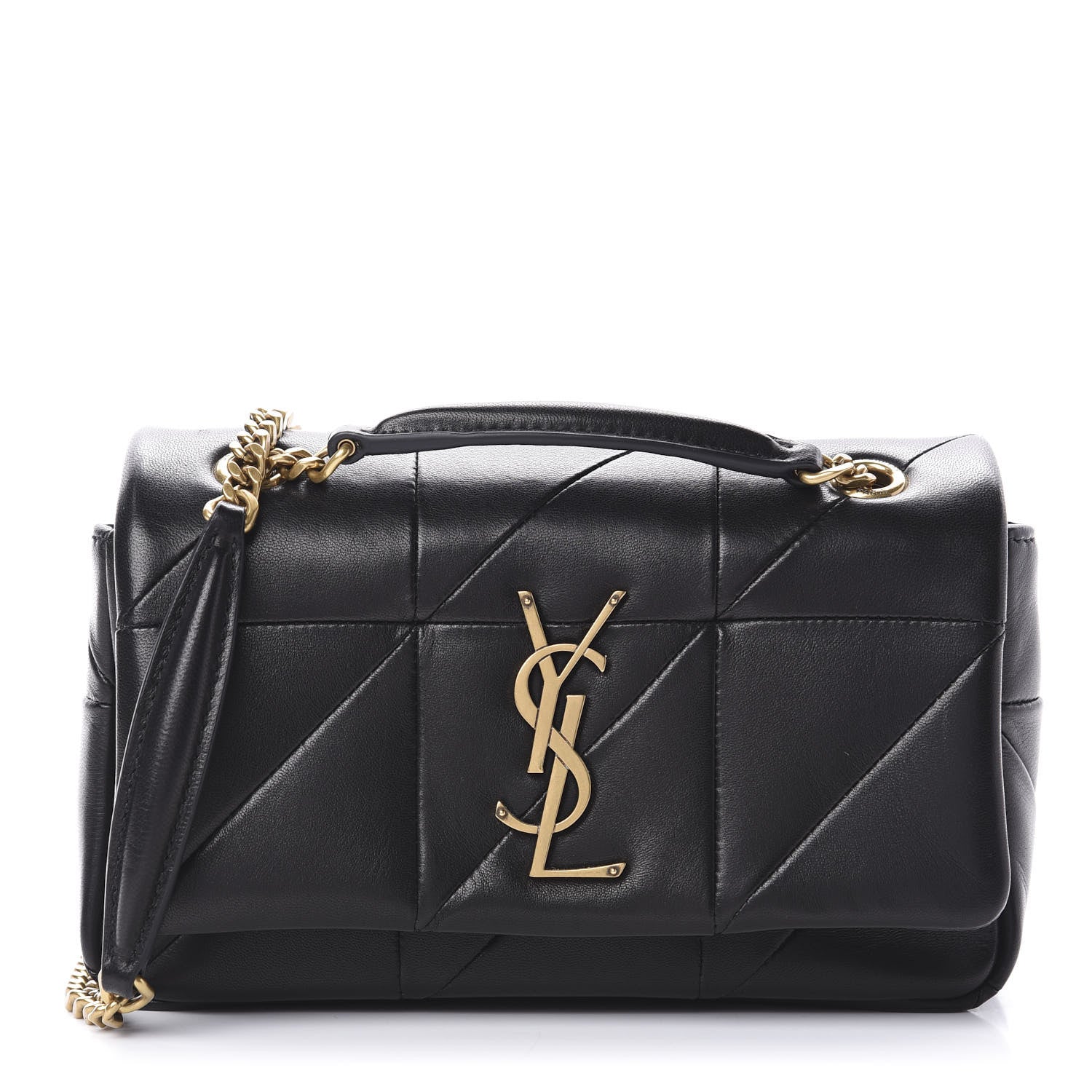 Saint Laurent Lambskin Patchwork Monogram Small Jamie Black 1 of 10