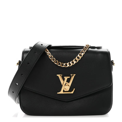 Louis Vuitton Grained Calfskin Lockme Oxford Black 1 of 10