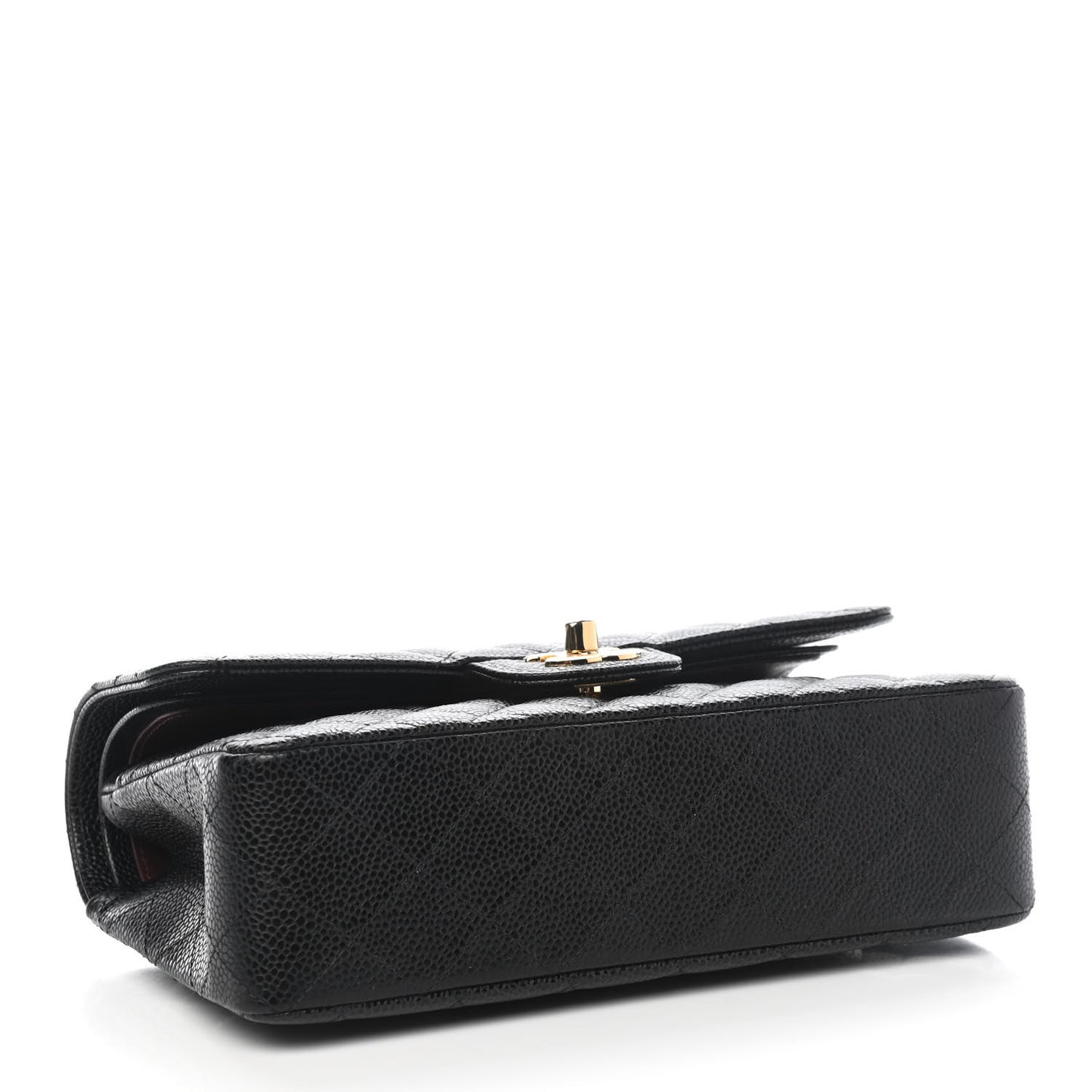 Caviar Quilted Small Double Flap Black