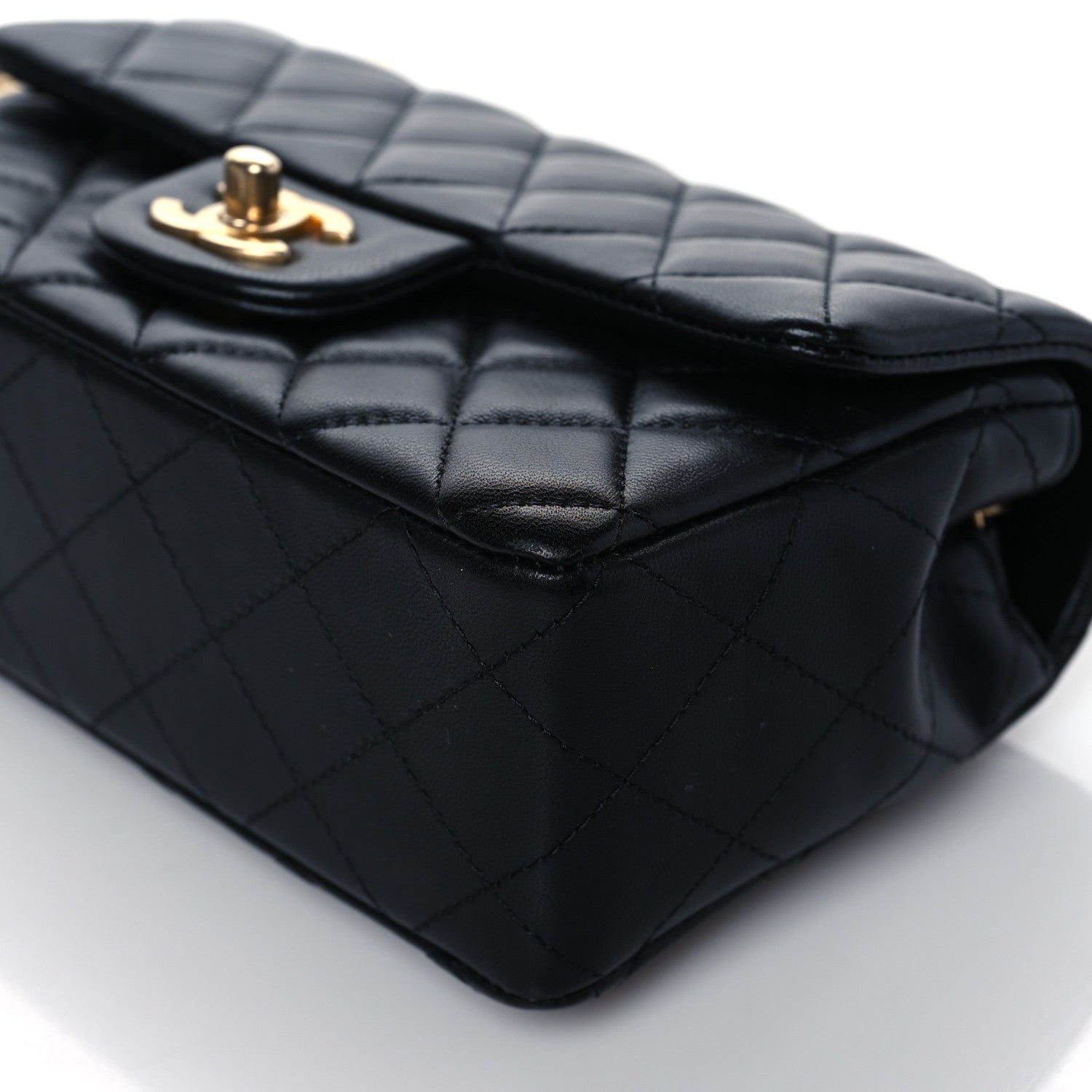 Chanel Lambskin Quilted Mini Rectangular Flap Black 10 of 10