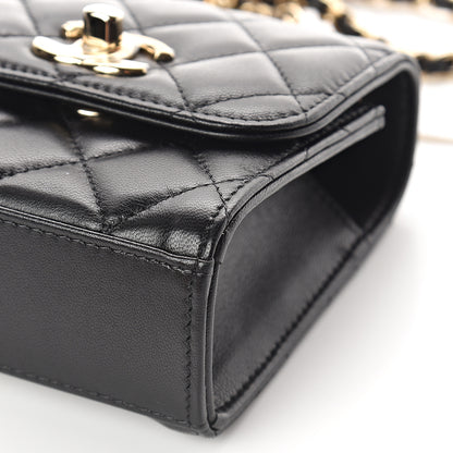 Chanel Lambskin Quilted Mini Trendy CC Chain Wallet Black 5 of 8
