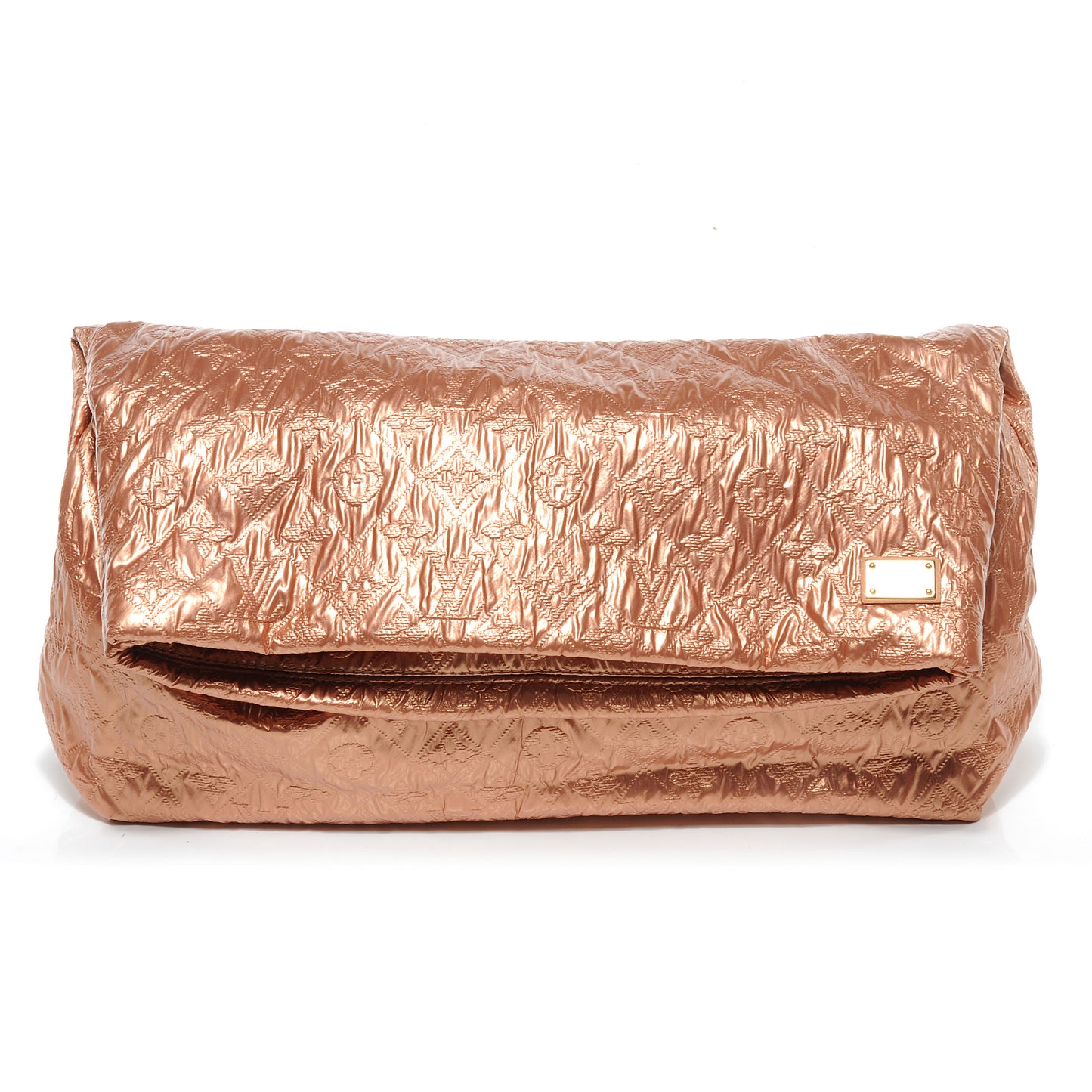 Jacquard Quilted Monogram Limelight Clutch GM Rose Gold
