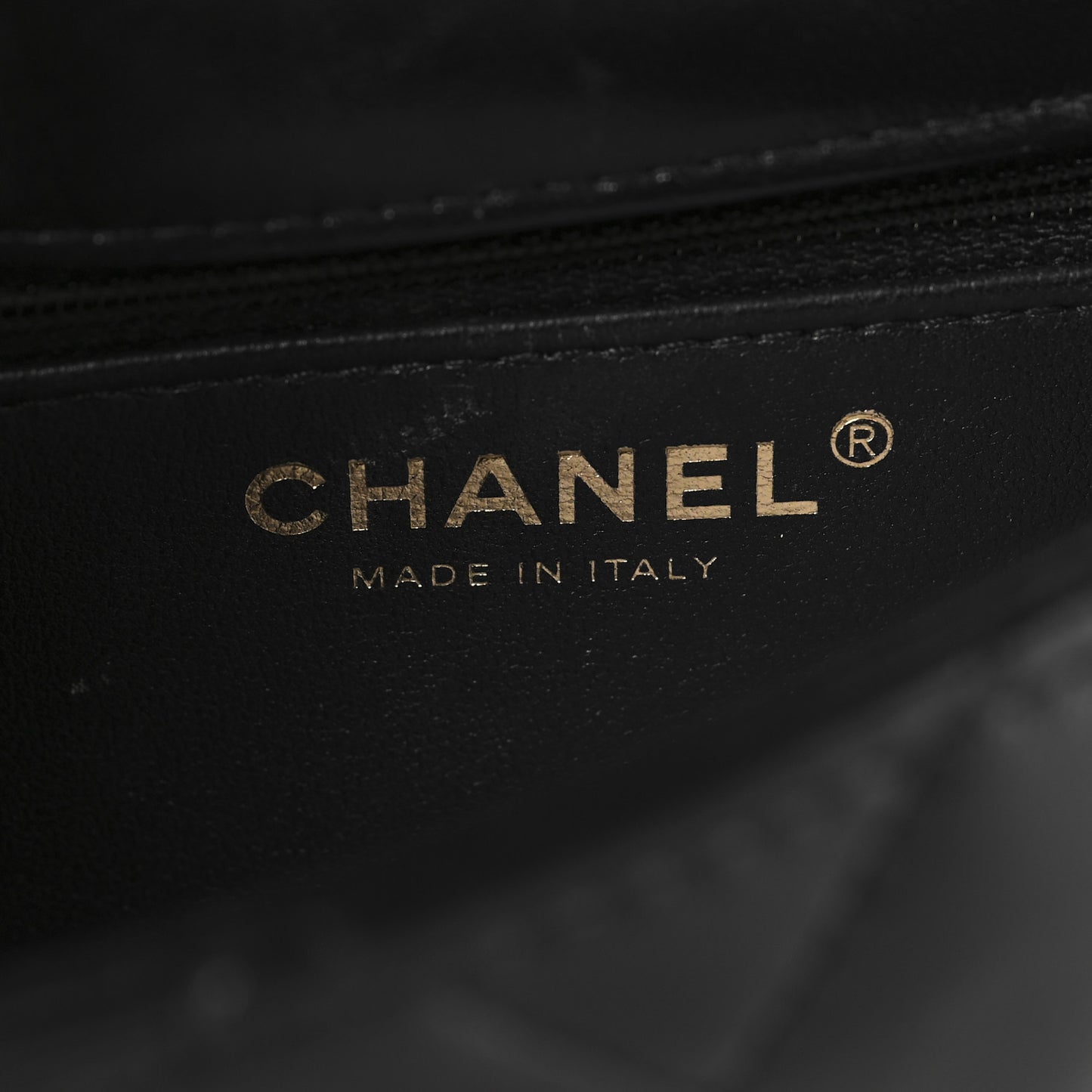 Shiny Lambskin Quilted Golden Links Top Handle Flap Black