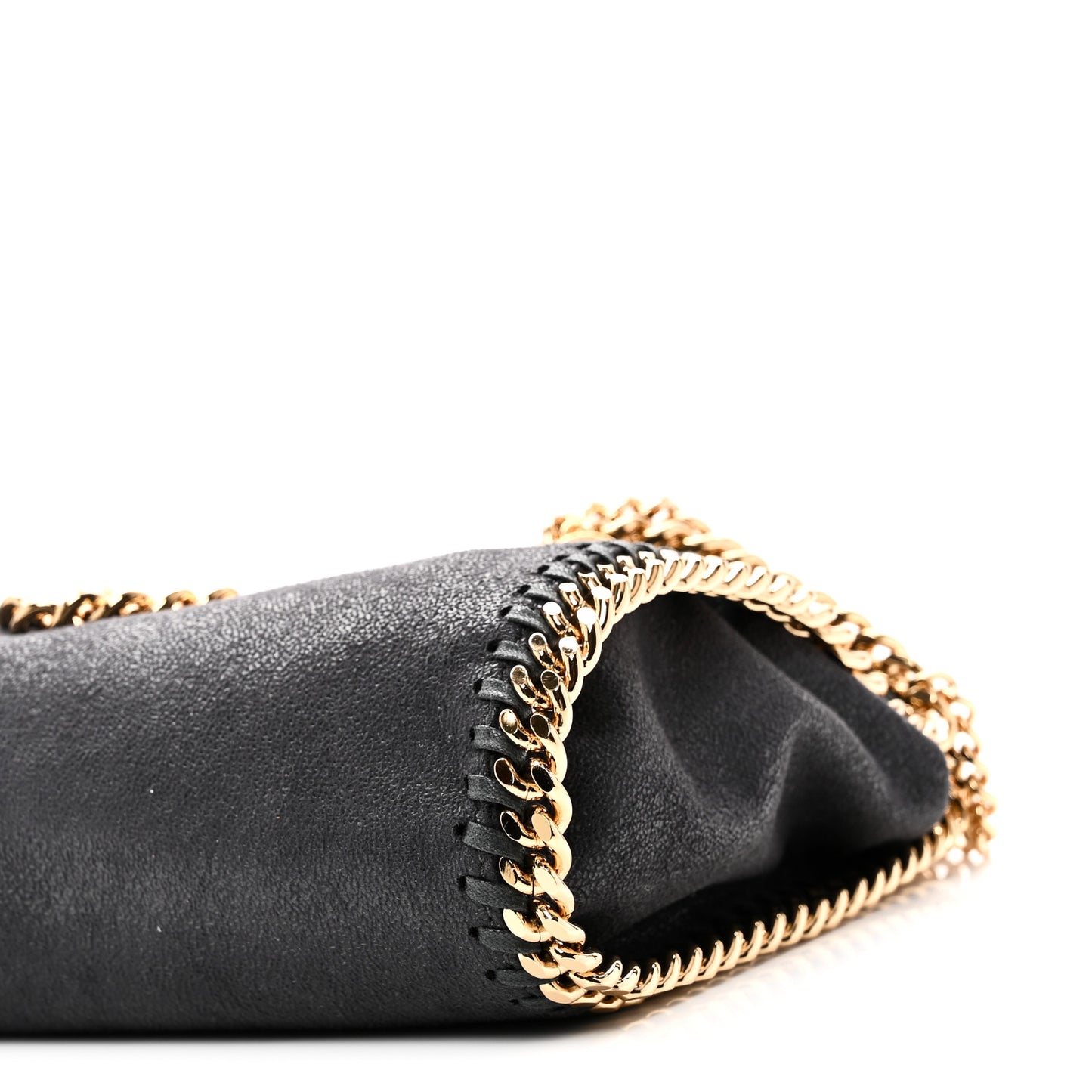 Shaggy Deer Mini Falabella Fold Over Tote Slate