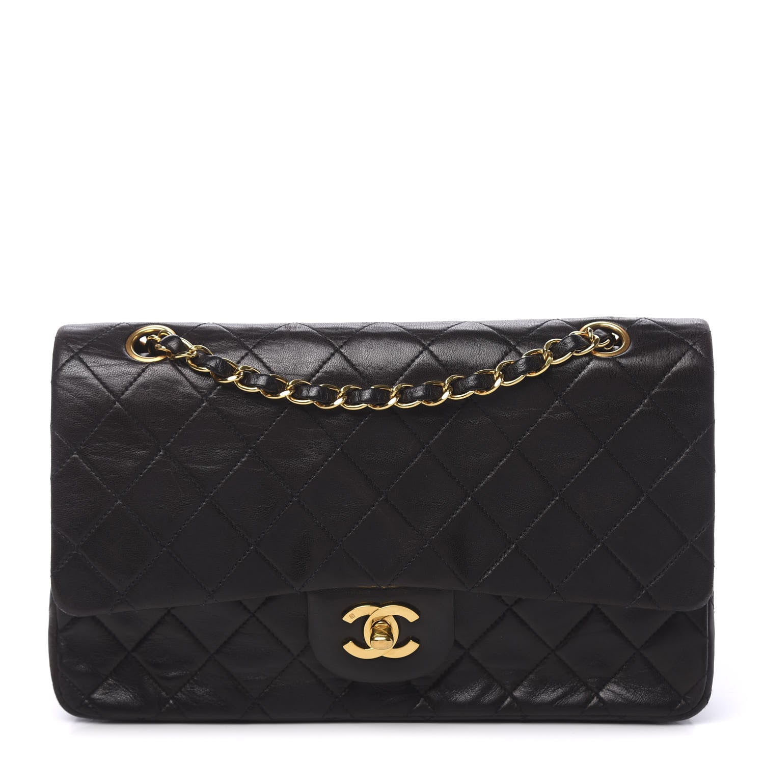 Chanel Lambskin Quilted Medium Double Flap Black 1 of 12