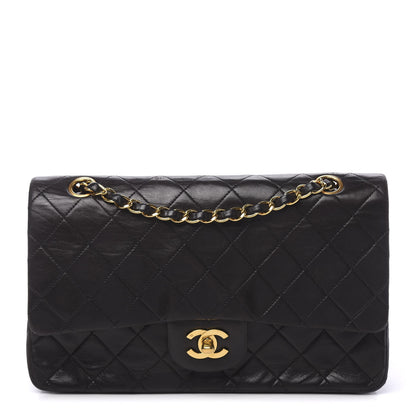 Chanel Lambskin Quilted Medium Double Flap Black 1 of 12