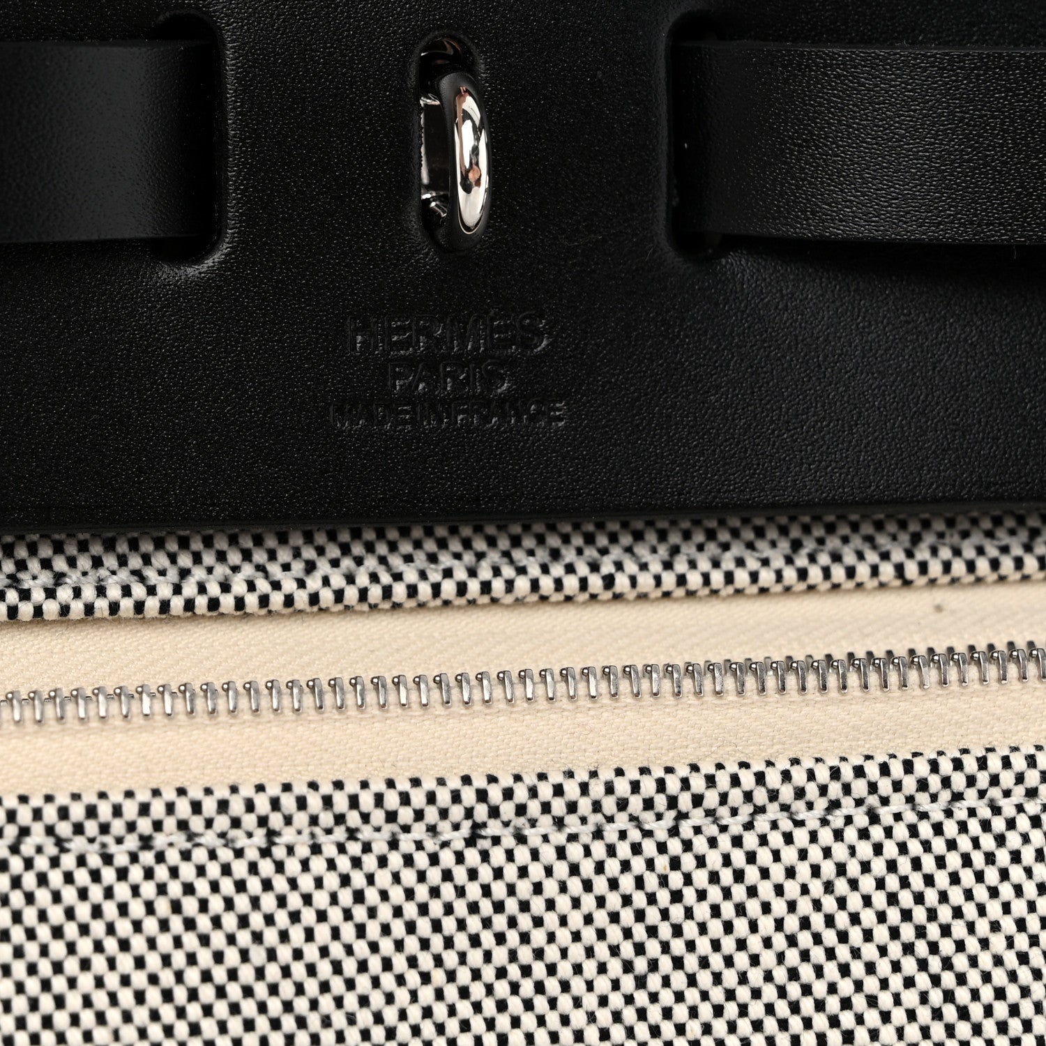 Hermes Vache Hunter Criss Viking Herbag Zip Retourne 31 PM Ecru Black 7 of 12