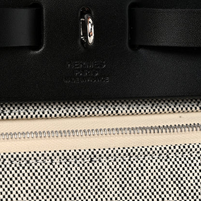 Hermes Vache Hunter Criss Viking Herbag Zip Retourne 31 PM Ecru Black 7 of 12