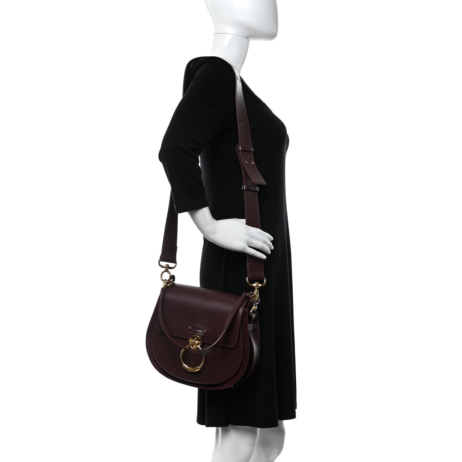 Chloe Calfskin Large Tess Bag Burnt Brown 2 of 10