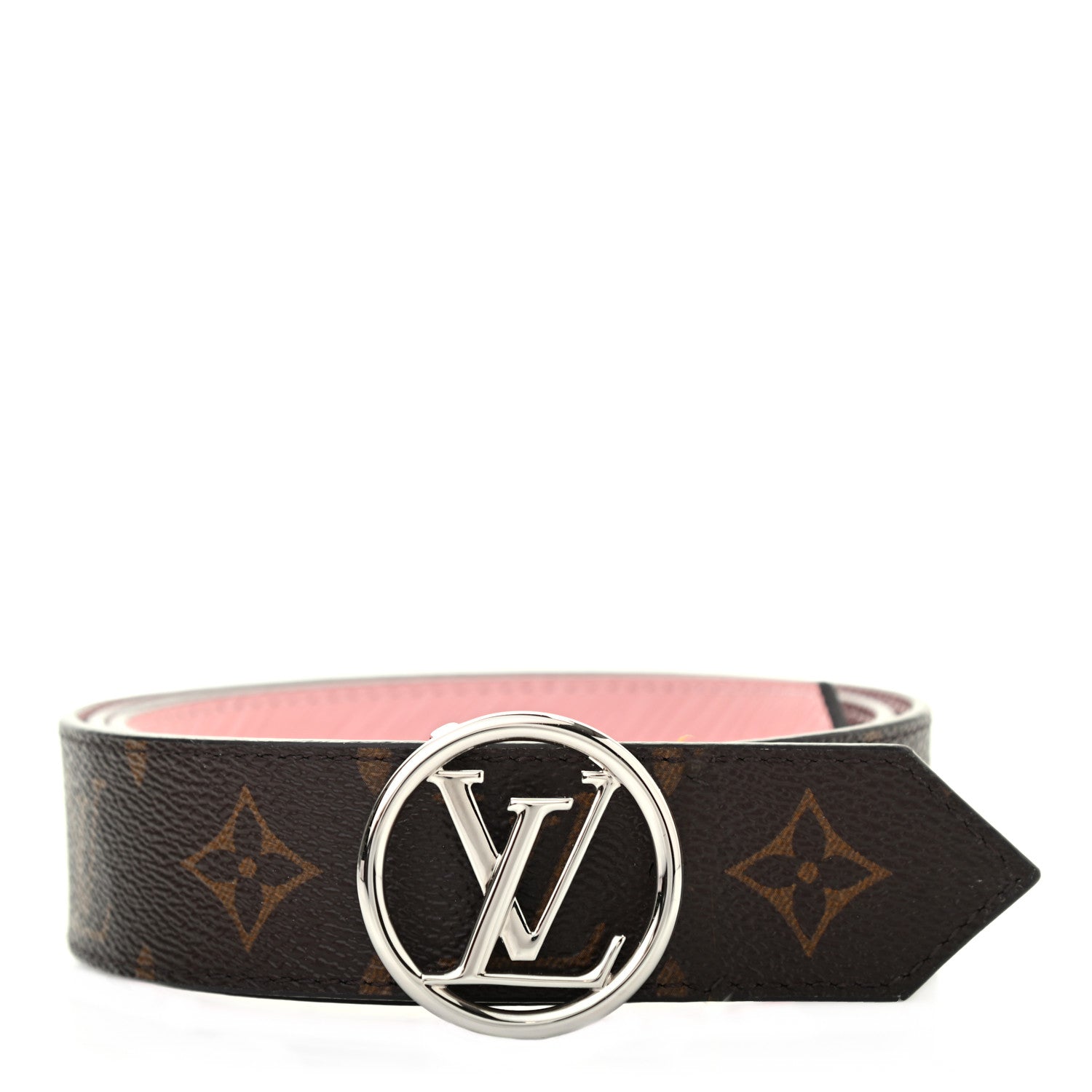 Louis Vuitton Monogram Epi 35mm LV Circle Reversible Belt 90 36 Rose Ballerine 1 of 7