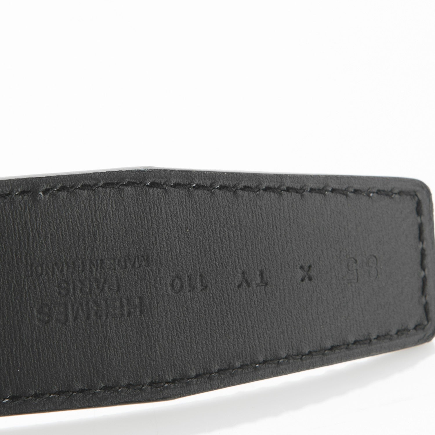 Hermes Barenia Chamonix 32mm Quizz H Belt 85 Fauve Black 5 of 5