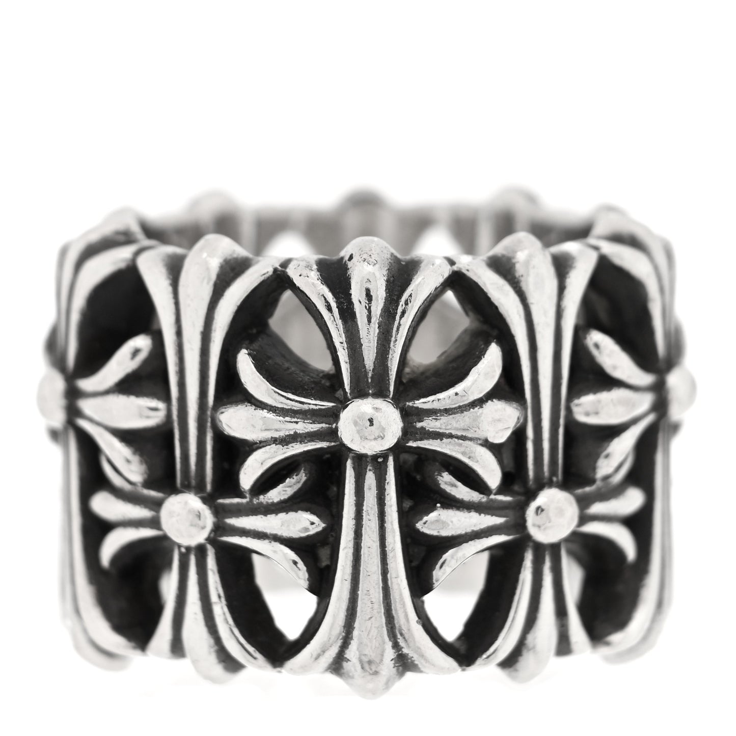 Sterling Silver Cemetery Cross Ring 56 7.5