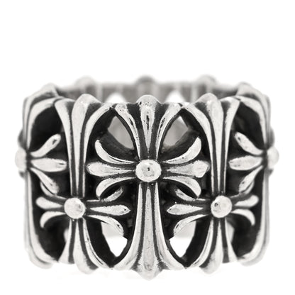 Chrome Hearts Sterling Silver Cemetery Cross Ring 56 7.5 1 of 5