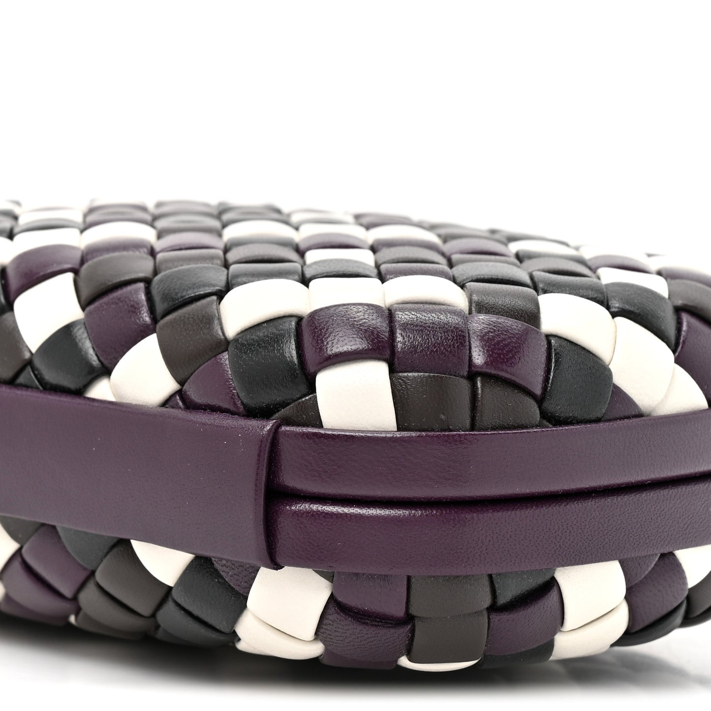 Nappa Intrecciato Knot Clutch Purple Multicolor Purple Multicolor