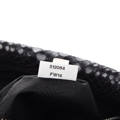 Stella McCartney Snakeskin Effect Falabella Fold Over Tote Black 9 of 11