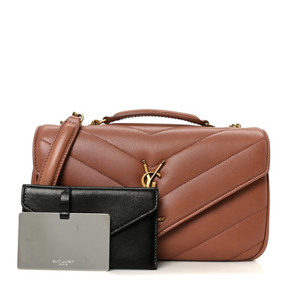 Saint Laurent Lambskin Chevron Quilted Small Loulou Hortensia 3 of 14
