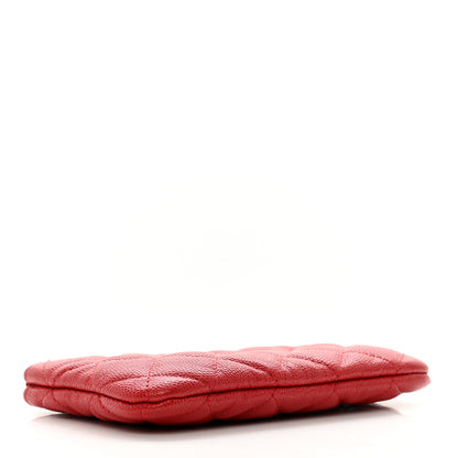 Chanel Caviar Quilted Small Cosmetic Case Red 4 of 10