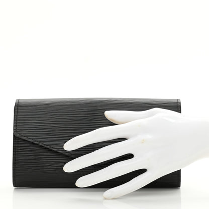Louis Vuitton Epi Sarah Wallet NM Black 2 of 7