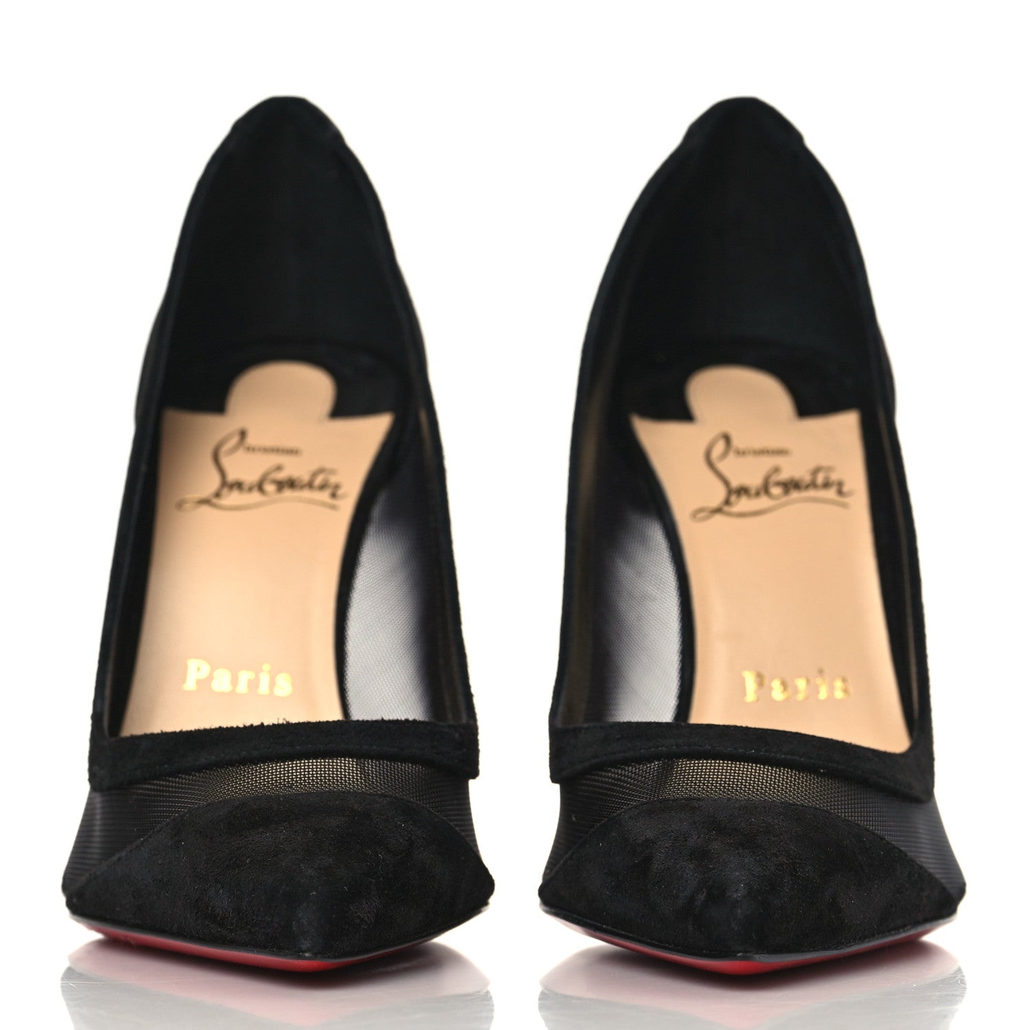 Christian Louboutin Veau Velours Rete Galativi 100 Pumps 37 Black 2 of 8