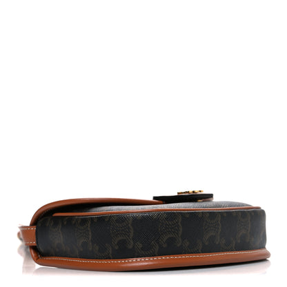 Celine Canvas Calfskin Triomphe Mini Besace Tan 3 of 11