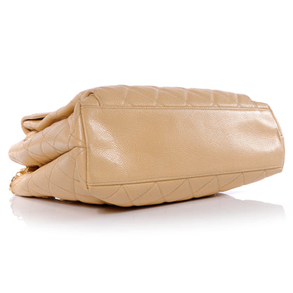 Chanel Caviar Quilted Shoulder Bag Beige 4 of 9
