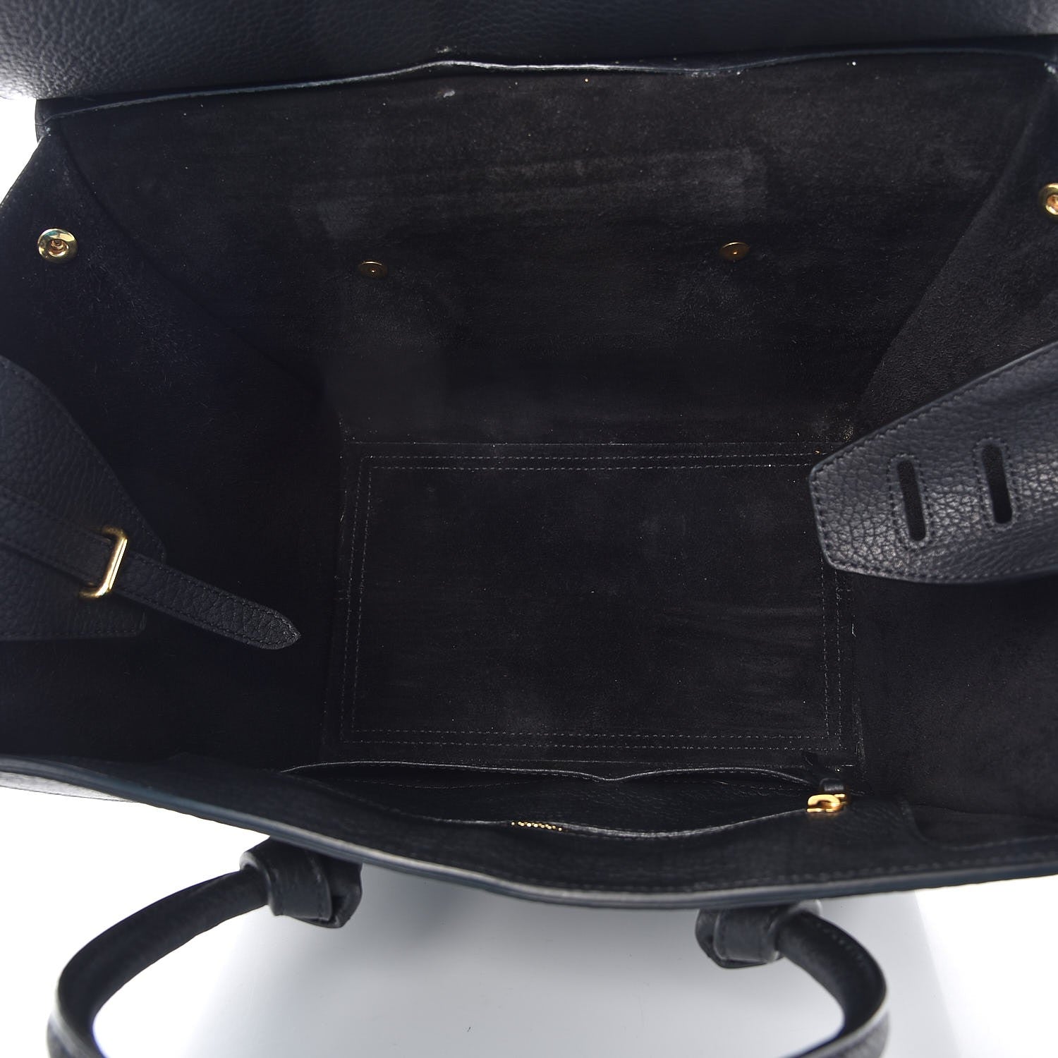 Celine Crisped Calfskin Mini Tie Knot Tote Black 5 of 12