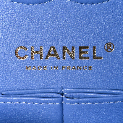 Chanel Caviar Quilted Small Double Flap Light Blue 6 of 10