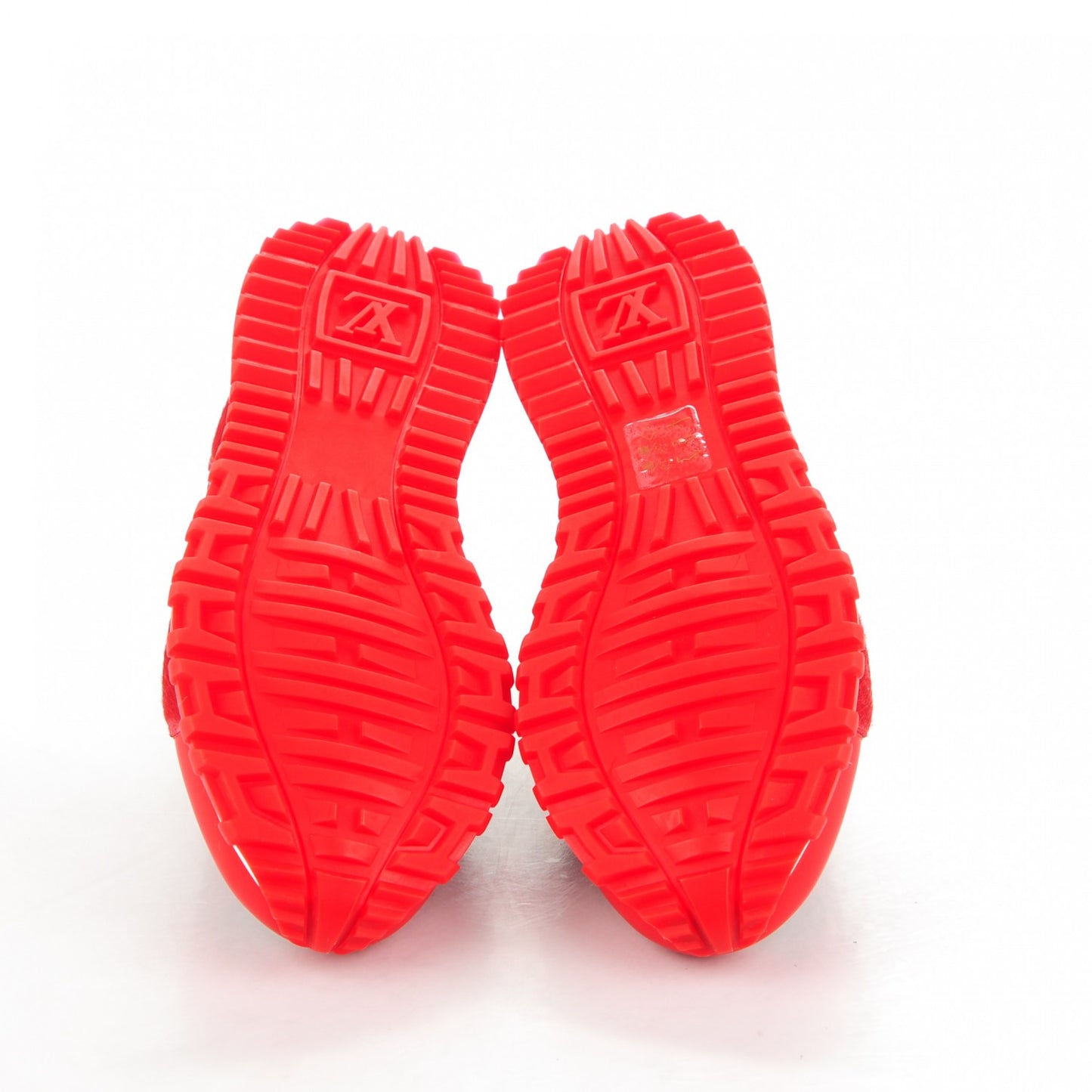 Epi Calfskin Textile Run Away Sneakers 37.5 Rouge
