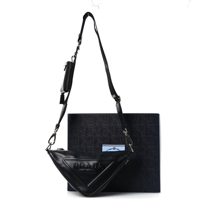 Prada Grace Lux Triangle Shoulder Bag Black 11 of 11