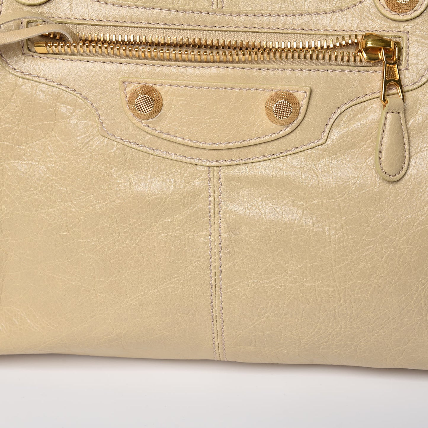 Agneau Giant 12 Gold Hardware Work Dune