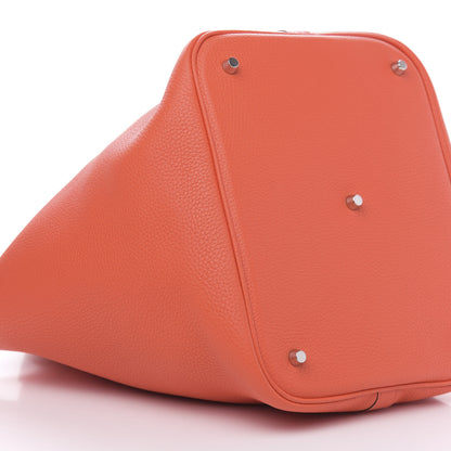 Hermes Taurillon Clemence Picotin 26 GM Orange Poppy 8 of 11