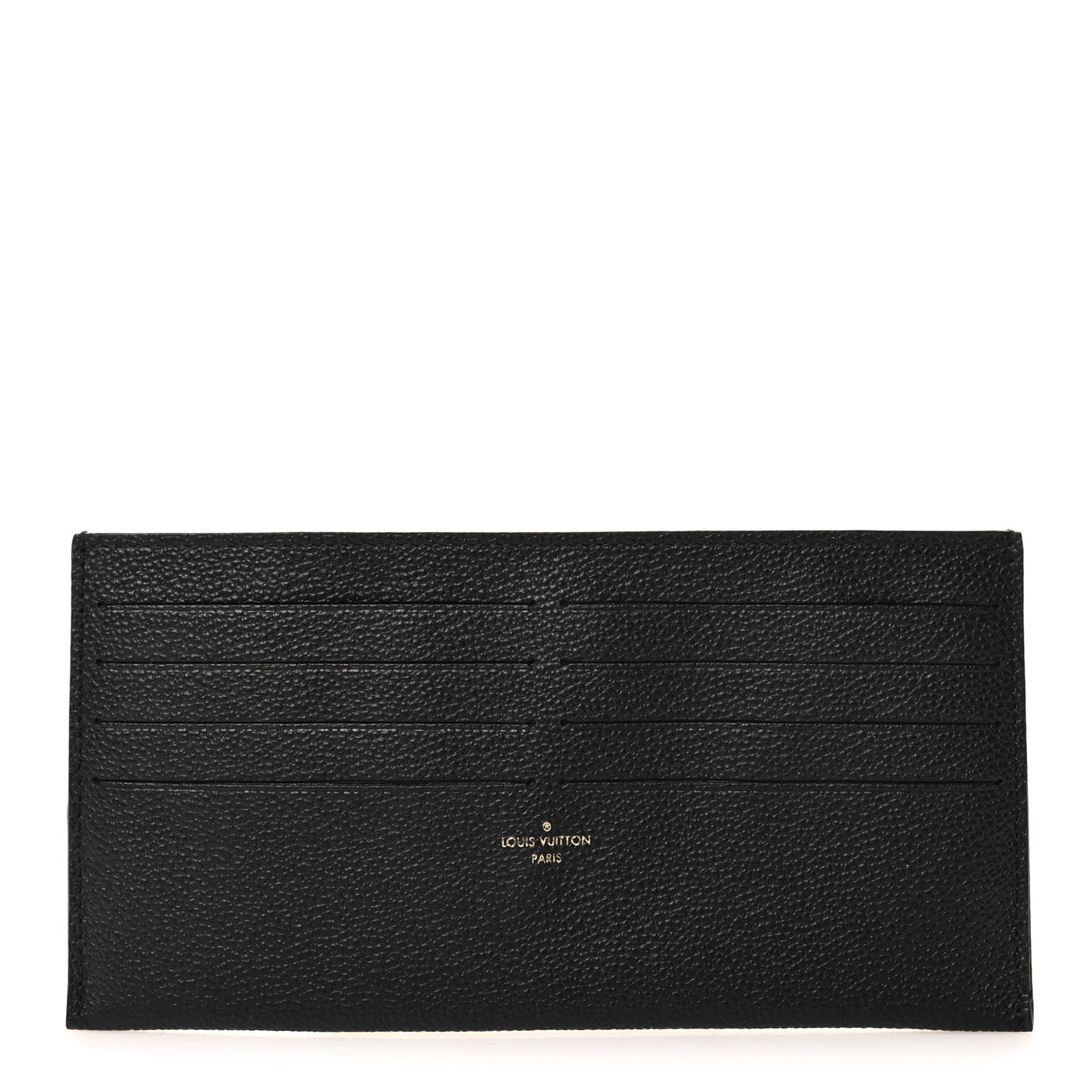 Calfskin Felicie Chain Wallet Card Holder Insert Black