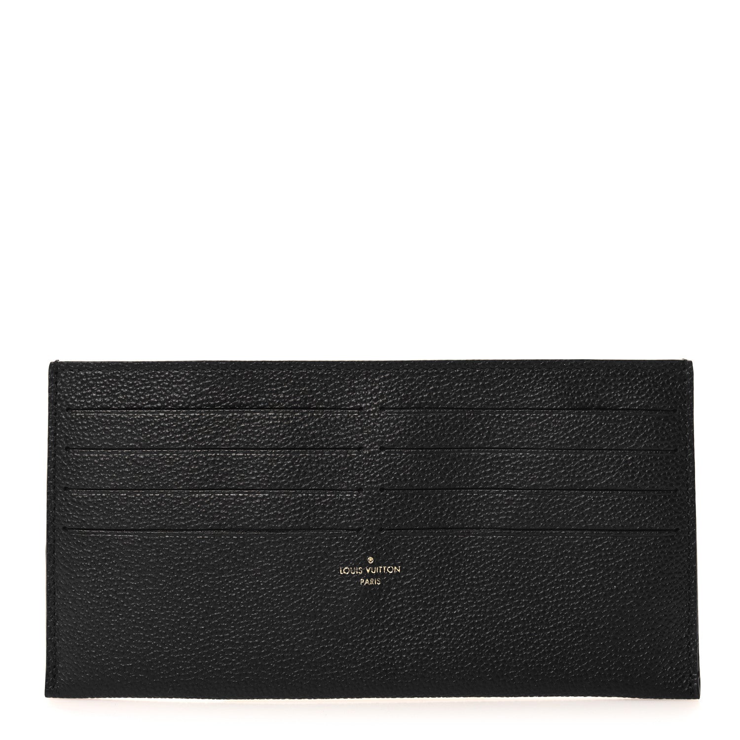 Louis Vuitton Calfskin Felicie Chain Wallet Card Holder Insert Black 1 of 6