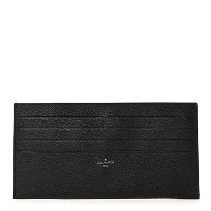 Louis Vuitton Calfskin Felicie Chain Wallet Card Holder Insert Black 1 of 6