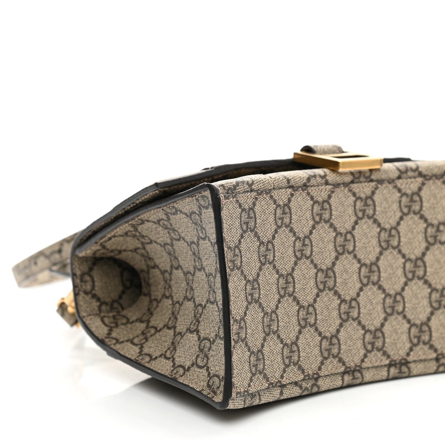 Balenciaga X GUCCI GG Supreme Monogram Small Hourglass Top Handle Bag Beige Ebony 8 of 9