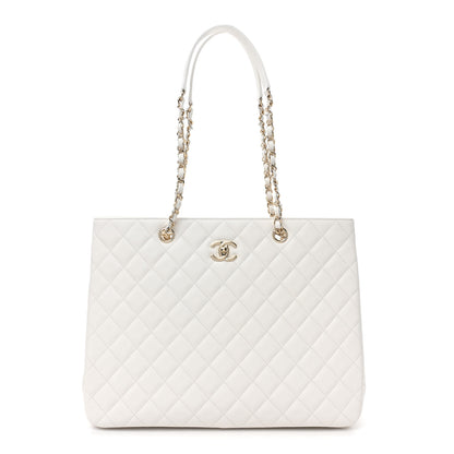 Chanel Caviar Quilted Large Classic Shopping Tote White 1 of 9