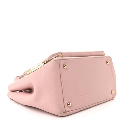 Chanel Caviar Quilted Small Business Affinity Shopping Bag Light Pink 4 of 25