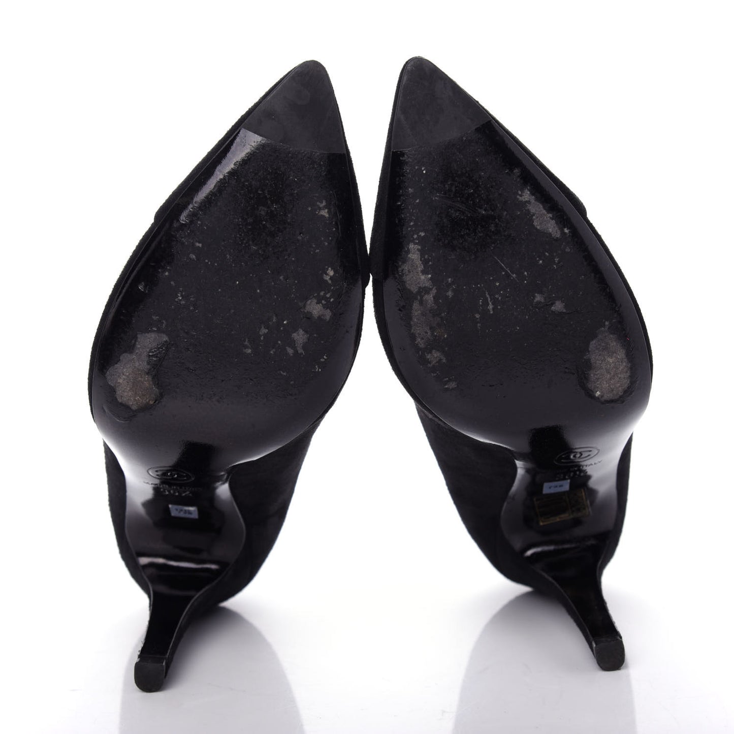 Suede Cap Toe CC Pumps 36.5 Black