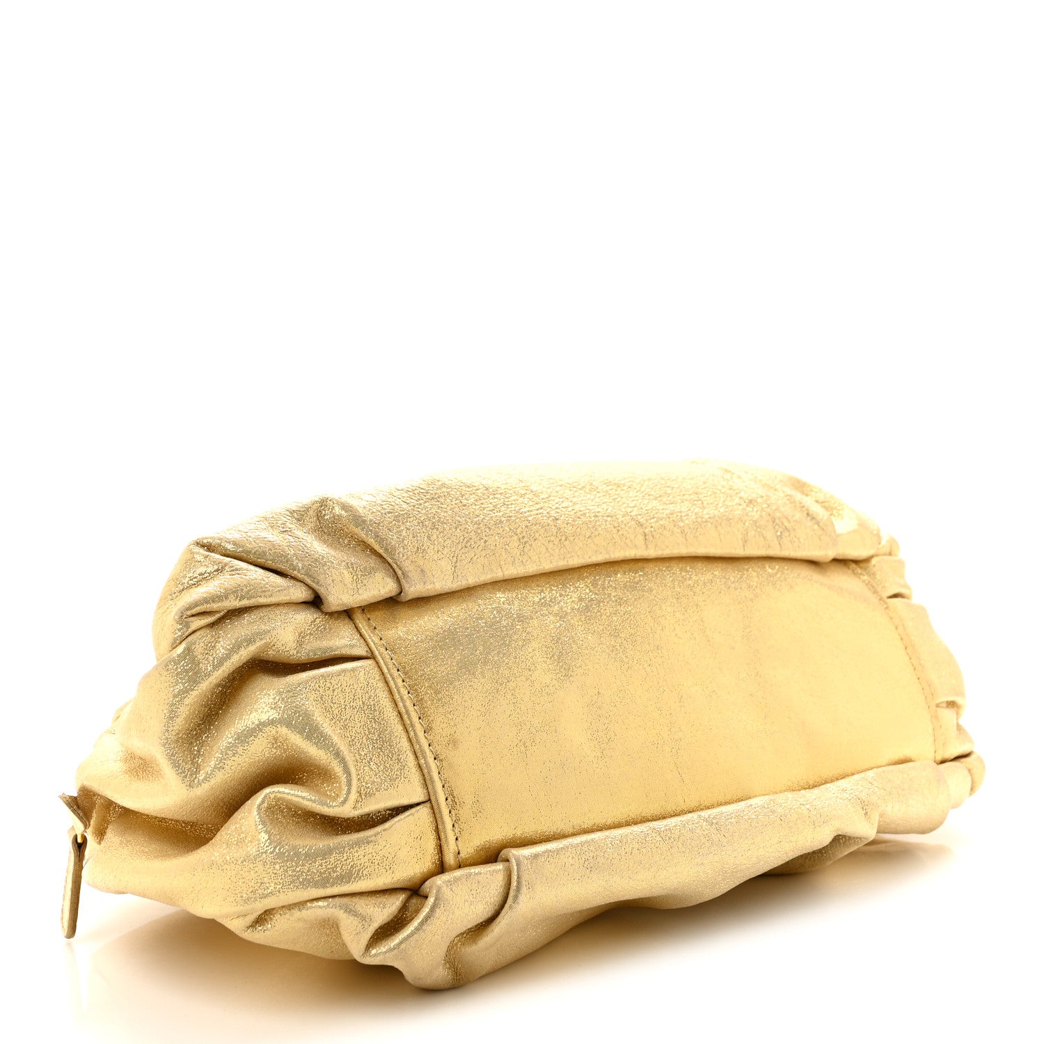 Miu Miu Metallic Soft Calfskin Oversized Clutch Gold 4 of 10