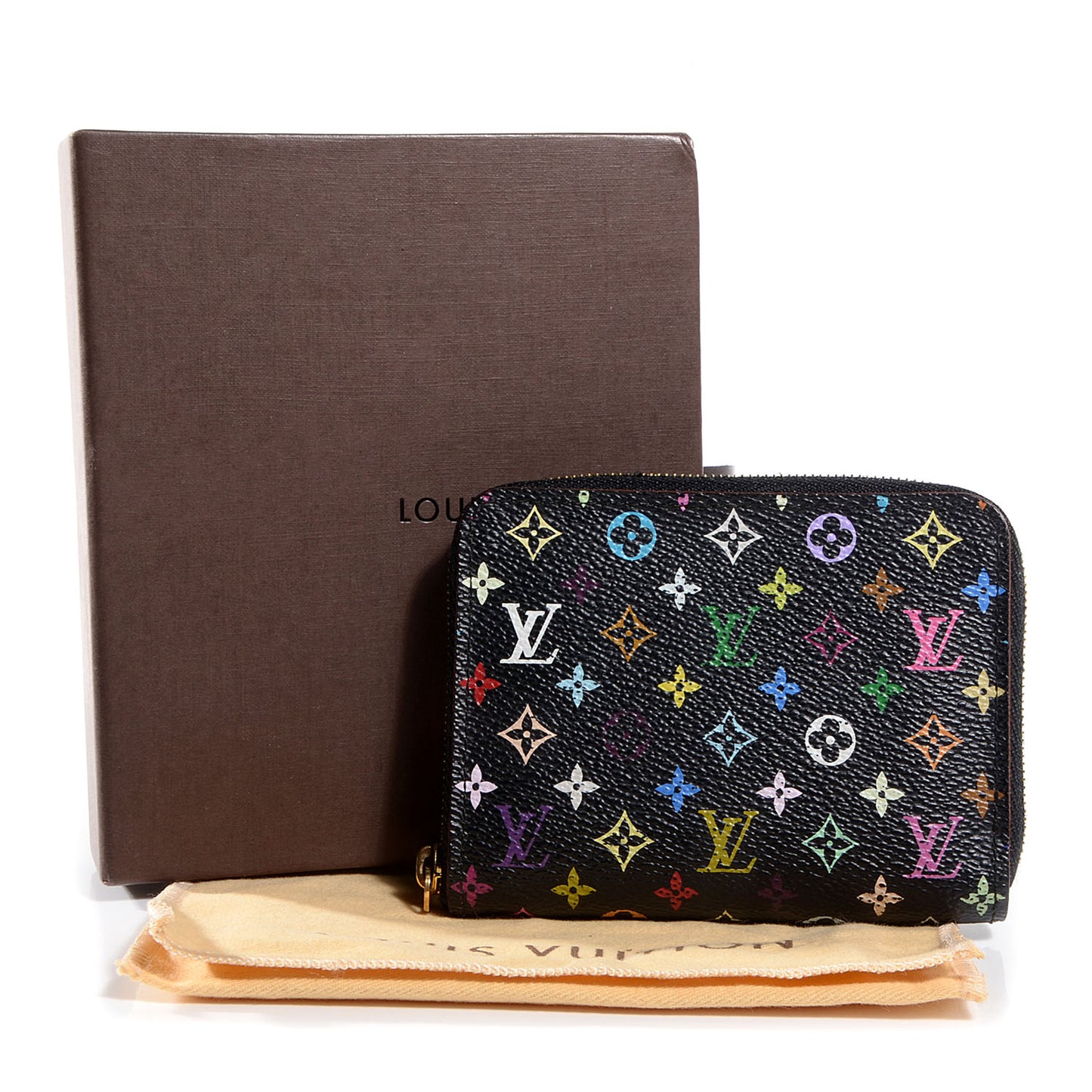 Monogram Multicolor Zippy Coin Purse Black Grenade