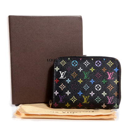 Louis Vuitton Monogram Multicolor Zippy Coin Purse Black Grenade 7 of 7