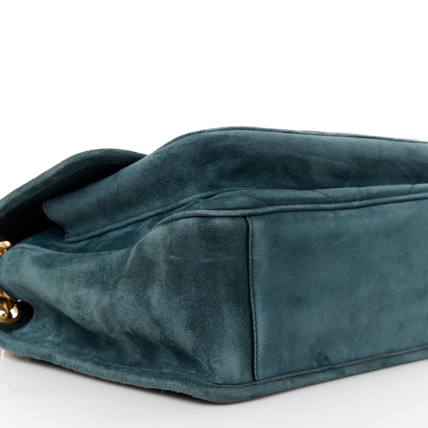 Suede Monogram Medium Niki Chain Satchel Green
