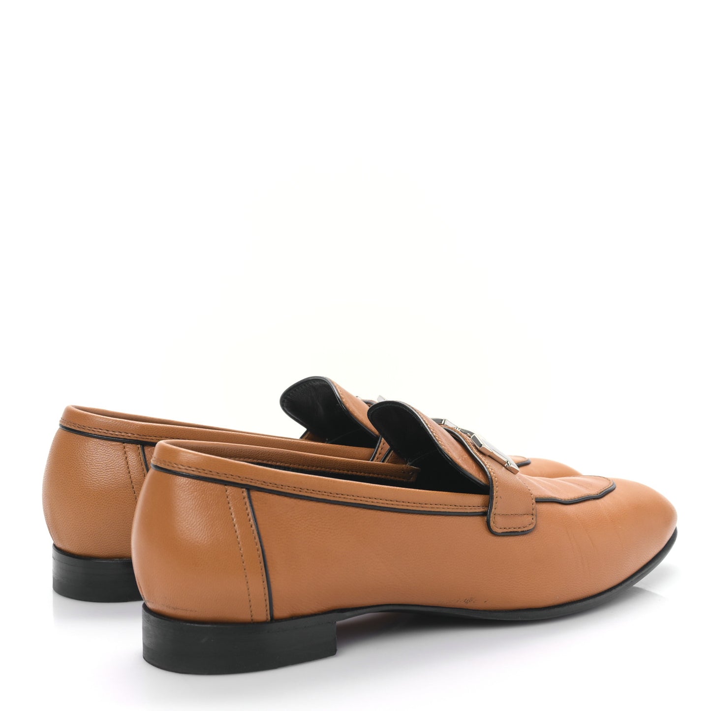 Goatskin Womens Paris Loafers 39 Naturel Black
