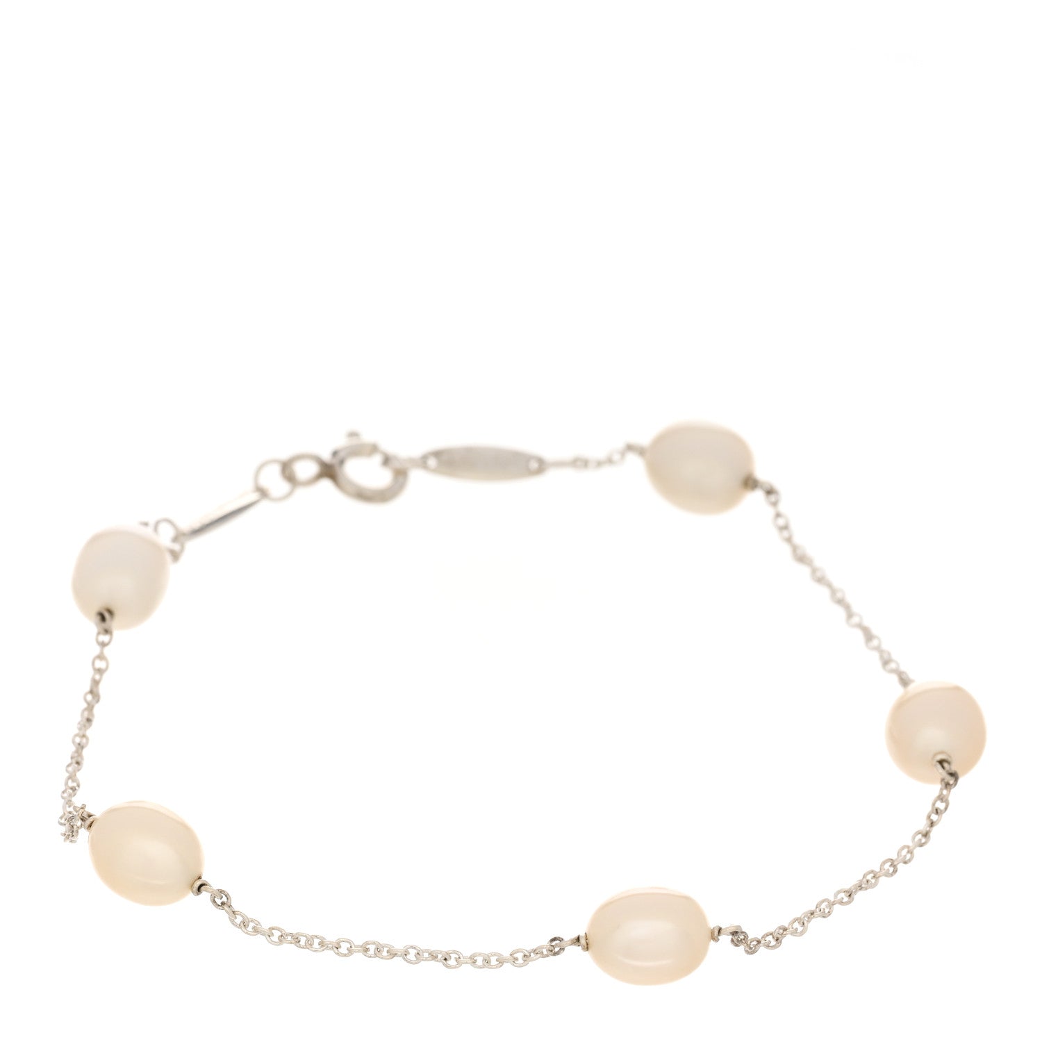 Tiffany Sterling Silver Pearl Elsa Peretti Pearls By The Yard Bracelet 1 of 3