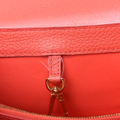 Louis Vuitton Taurillon Capucines MM Hibiscus Flamingo 9 of 10