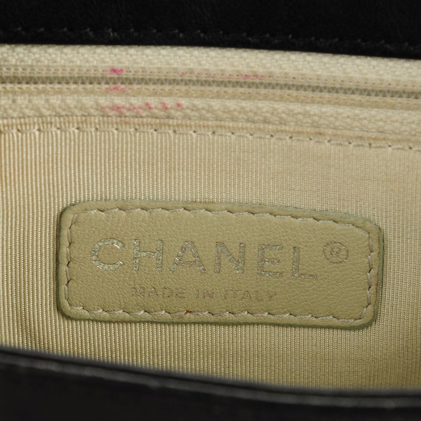 Washed Lambskin Quilted Mini Chain Around Flap Black