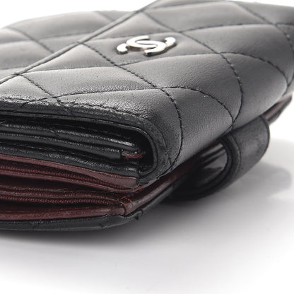 Chanel Lambskin Quilted Compact French Flap Wallet Black 13 of 13