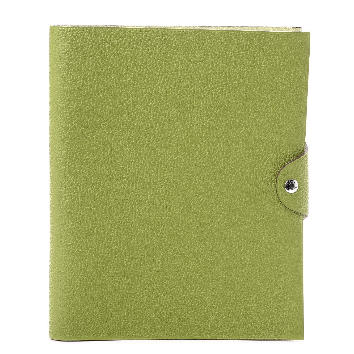 Hermes Togo Ulysse MM Notebook Cover Vert Anis 1 of 10