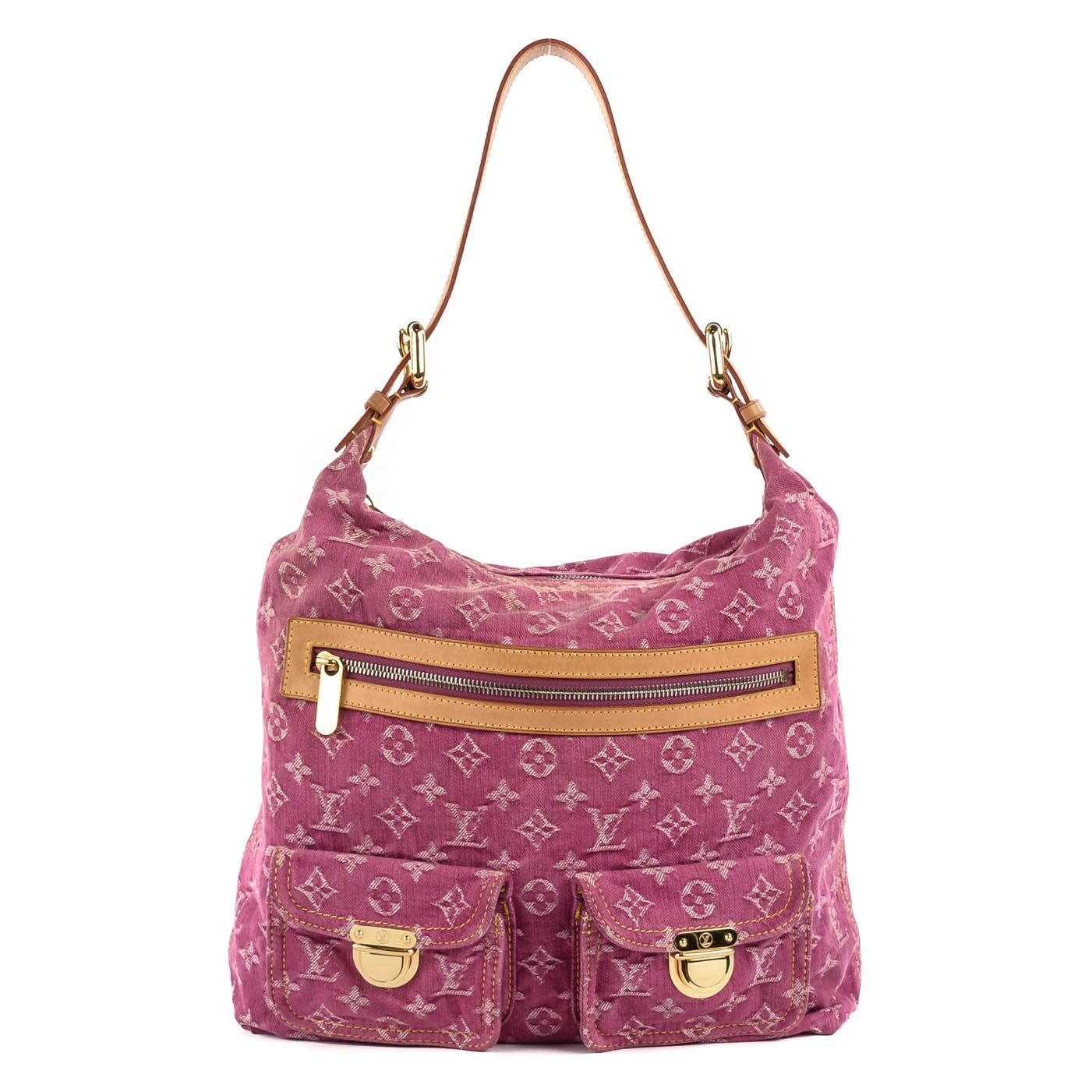 Louis Vuitton Denim Monogram Baggy GM Fuchsia 1 of 8